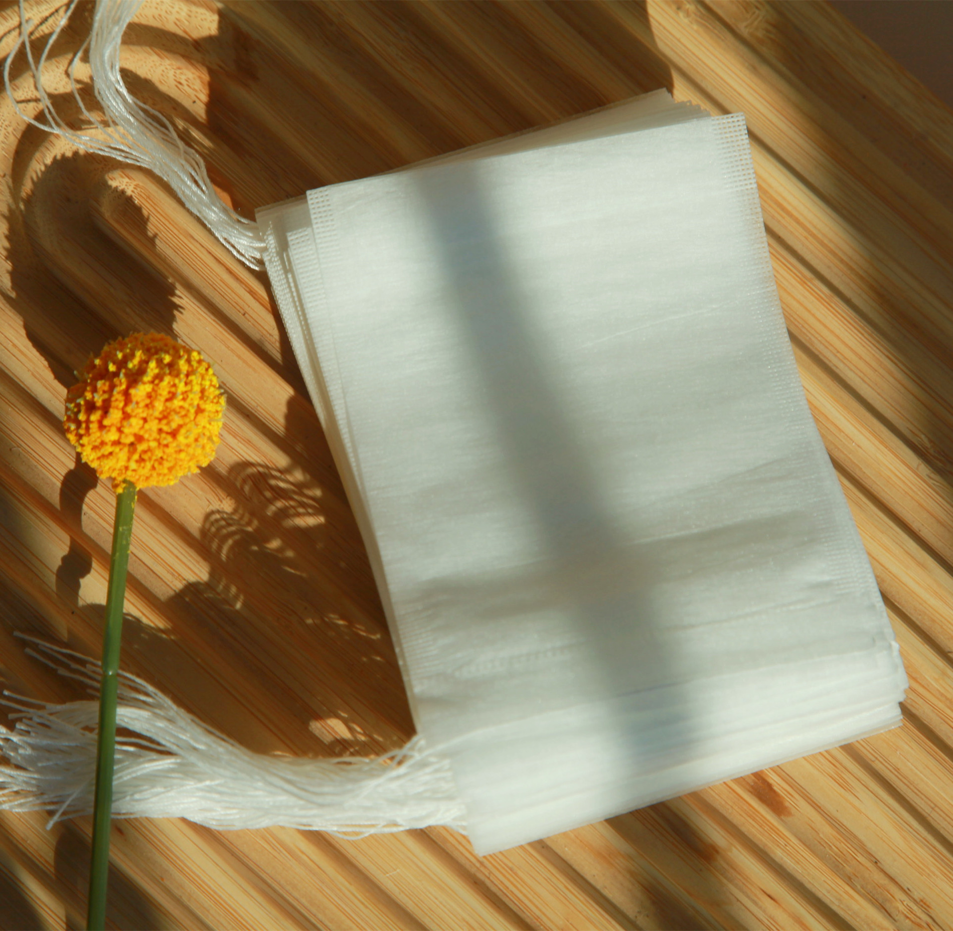 PLA Non Woven Drawstring Tea Bags